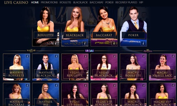 William Hill live casino evolution gaming lobby