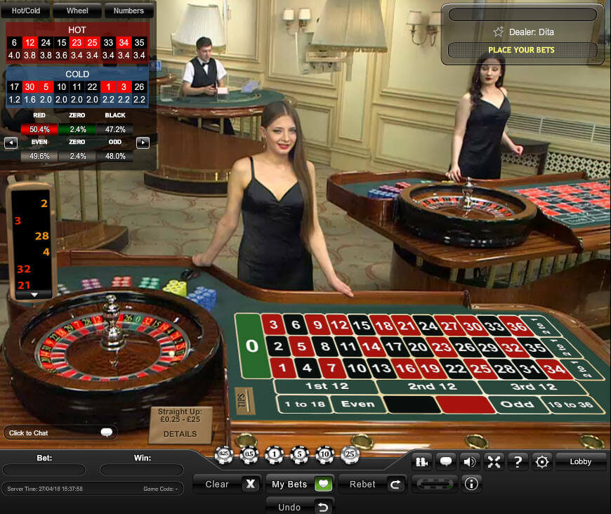 md live casino beting limits