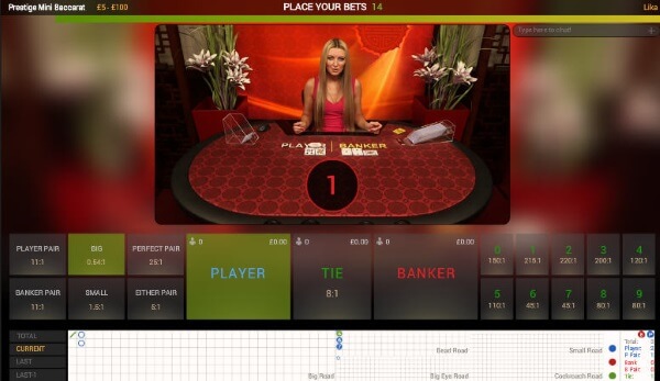 Mini Live Baccarat