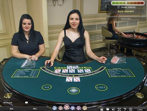 live casino holdem dealers