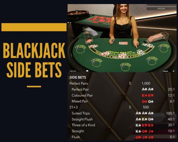 Variedades de apuestas en Blackjack Side Bets