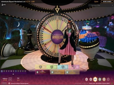 live casino game show adventures beyond wonderalnd