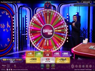 money drop live casino gameshow