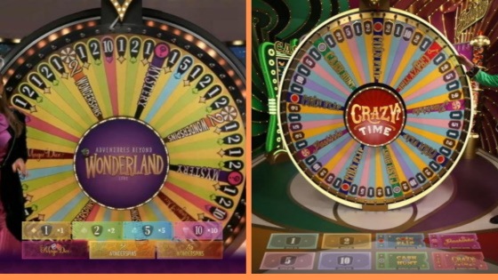 Crazy Time vs Advertures Beyond Wonderland